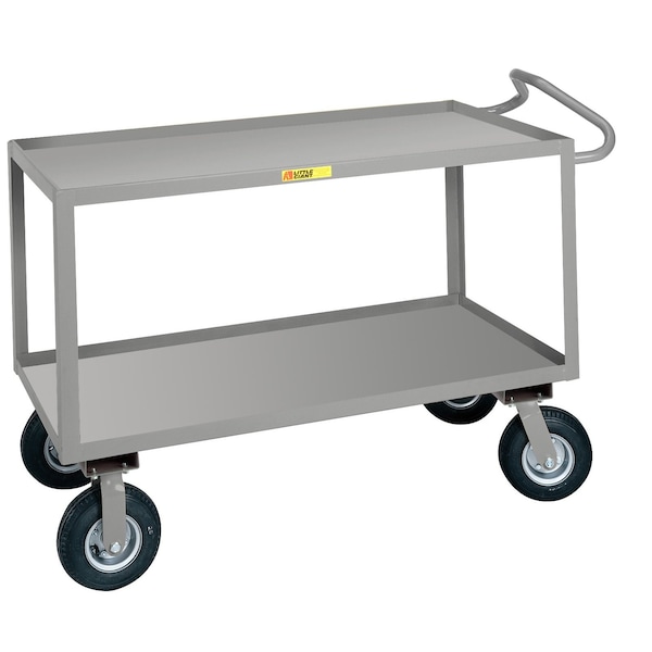 Ergonomic Handle, Non-Slip Vinyl Matting, Lipped Shelves, 1200 lbs. Capacity, 24" x 48" Shelf